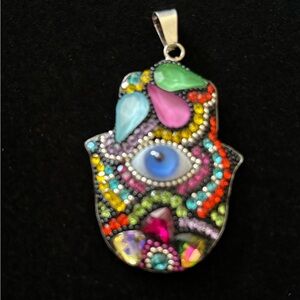 Sterling Silver Hamsa Hand pendant